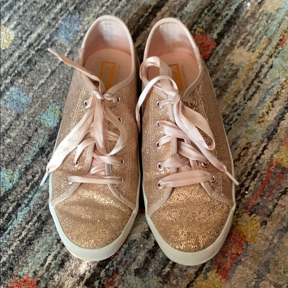 Gold Glitter Kid’s  Sneakers